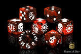 Chaos Red - Bloody Football Dice (Set of 7)