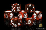 Chaos Red - Bloody Football Dice (Set of 7)