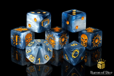 Titanium - Bloody Football Dice (Set of 7)