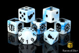 White Ice - Bloody Football Dice (Set of 7)