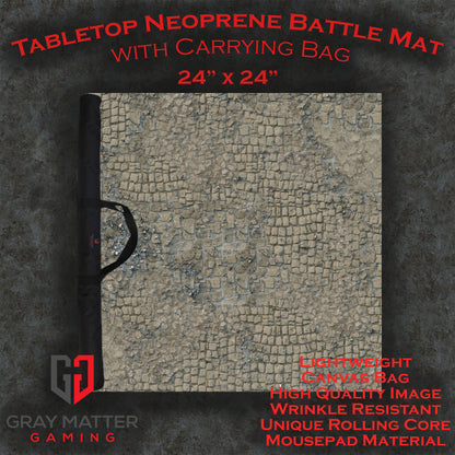 Broken Cobblestone - Neoprene Battle Mat with Bag