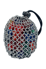 Futhark Handmade Chainmail DND Dice Bag – Medieval-Style D&D Dice Bag for RPG Polyhedral Dice Storage – DND Accessories: Ultra Durable Metal Dice Bag. Great DND Gift/DM Gift