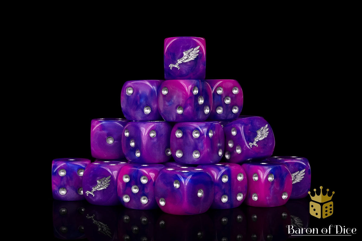 Children of Profligacy Dice - Silver Inlay