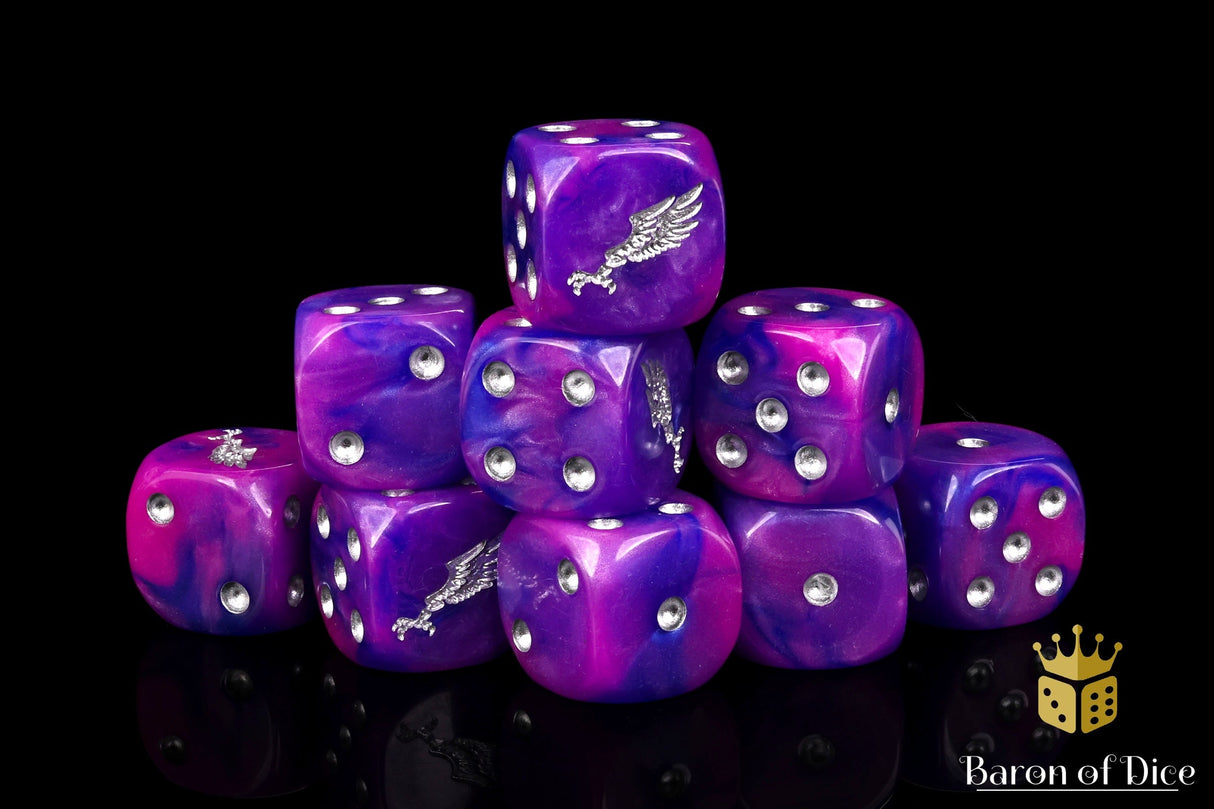 Children of Profligacy Dice - Silver Inlay