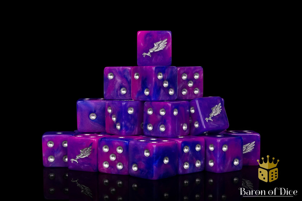 Children of Profligacy Dice - Silver Inlay