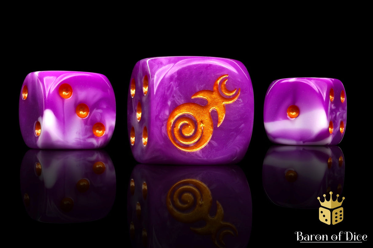 Gluttony Dice - Gold Inlay