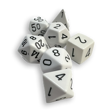 Polyhedral 7-Dice Set - Opaque White/Black