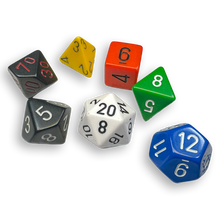 Polyhedral 7-Dice Set - Opaque Nostalgia GM and Beginner Set