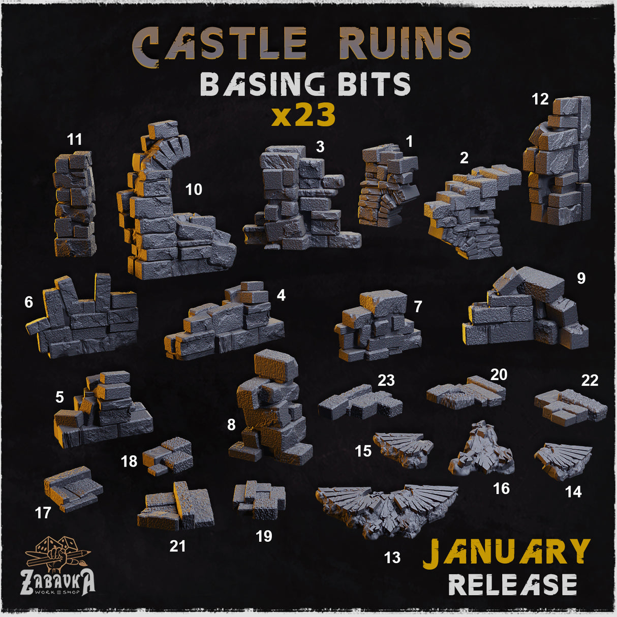 Castle Ruins - Basing Bits