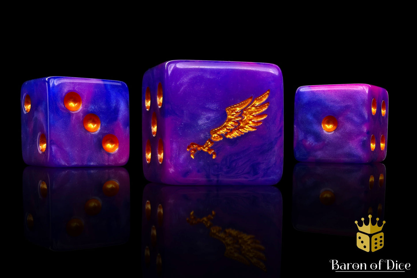 Children of Profligacy Dice - Gold Inlay