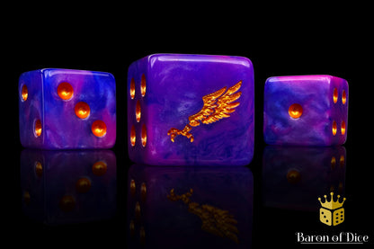 Children of Profligacy Dice - Gold Inlay