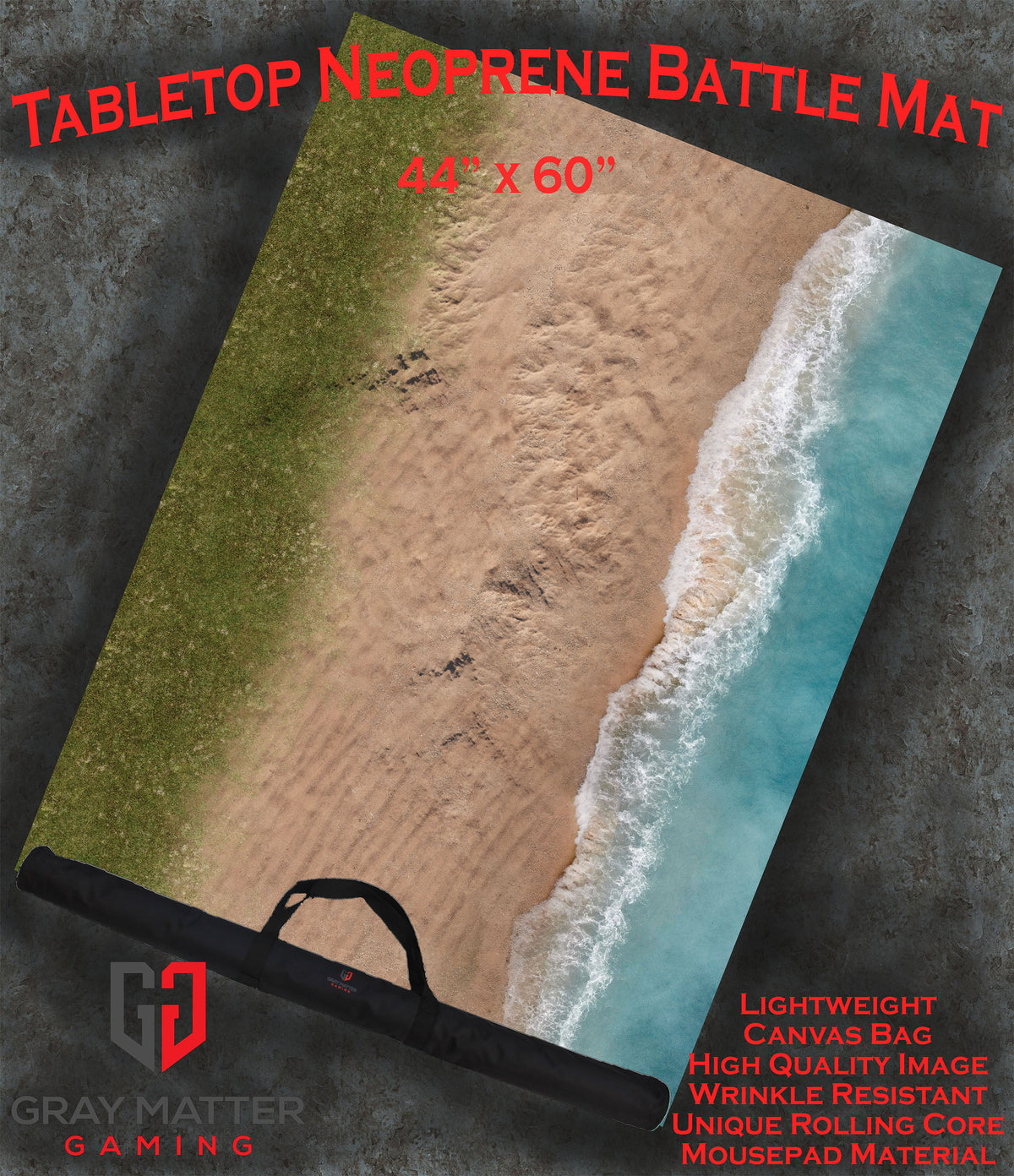 Coastal Shore - Neoprene Battle Mat with Bag