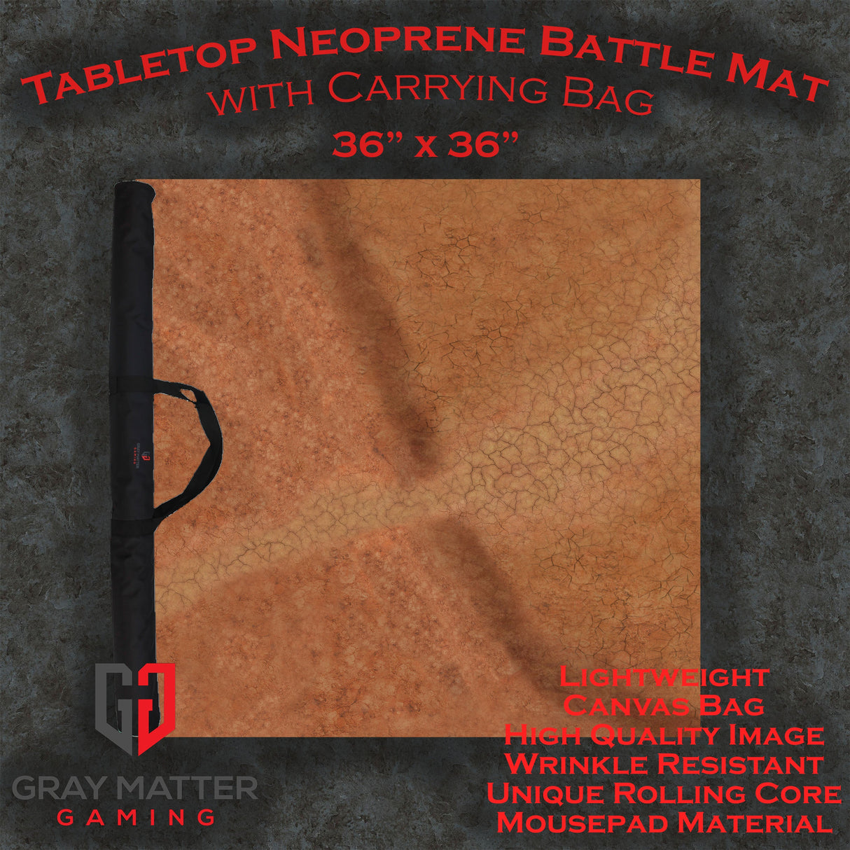 Cracked Earth - Neoprene Battle Mat - Warhammer, AoS, 40K, Kill Team, MCP, Shatterpoint, Legion, More