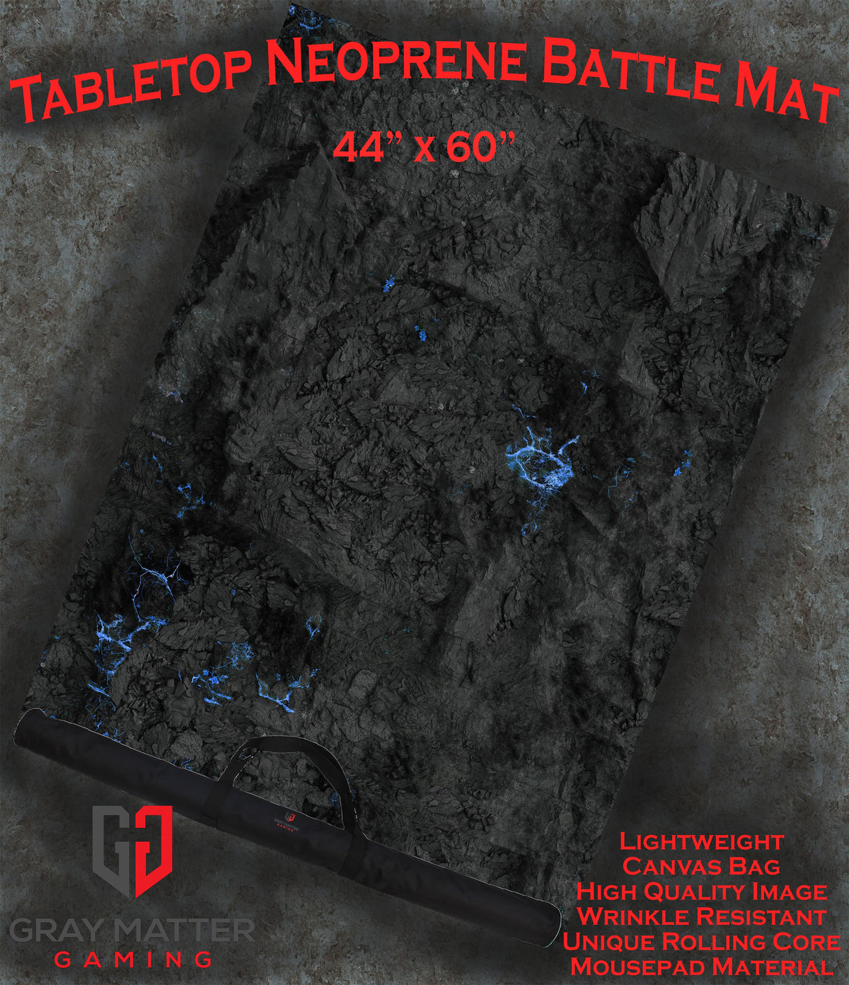 Crystalline Caverns - Neoprene Battle Mat with Bag