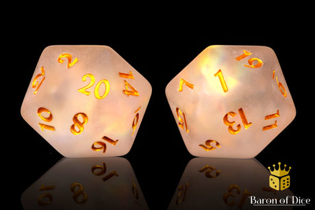 Frosted Gold Single D20