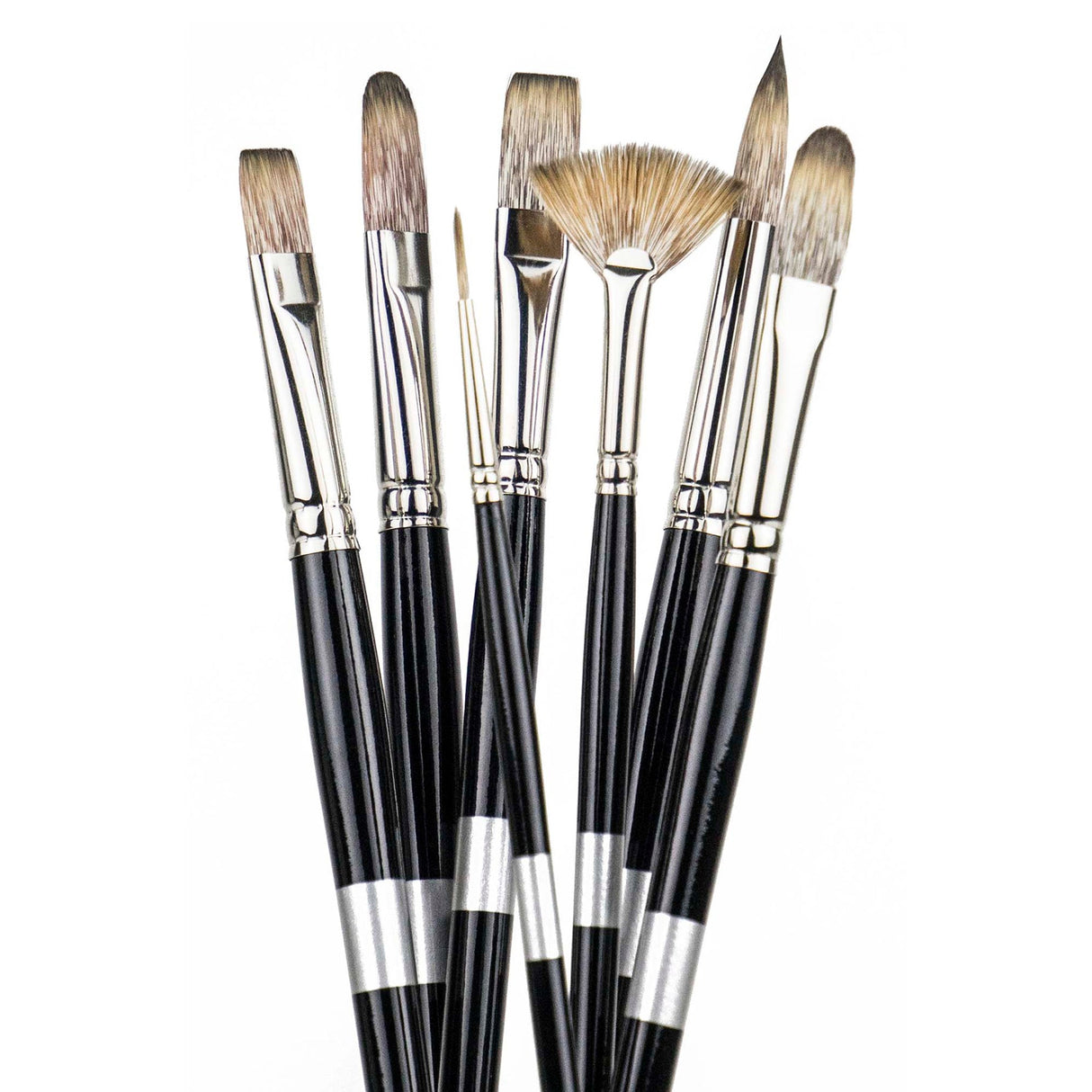 Trekell Legion Synthetic Mongoose Long Handle Artist Brushes For Oil and Acrylic