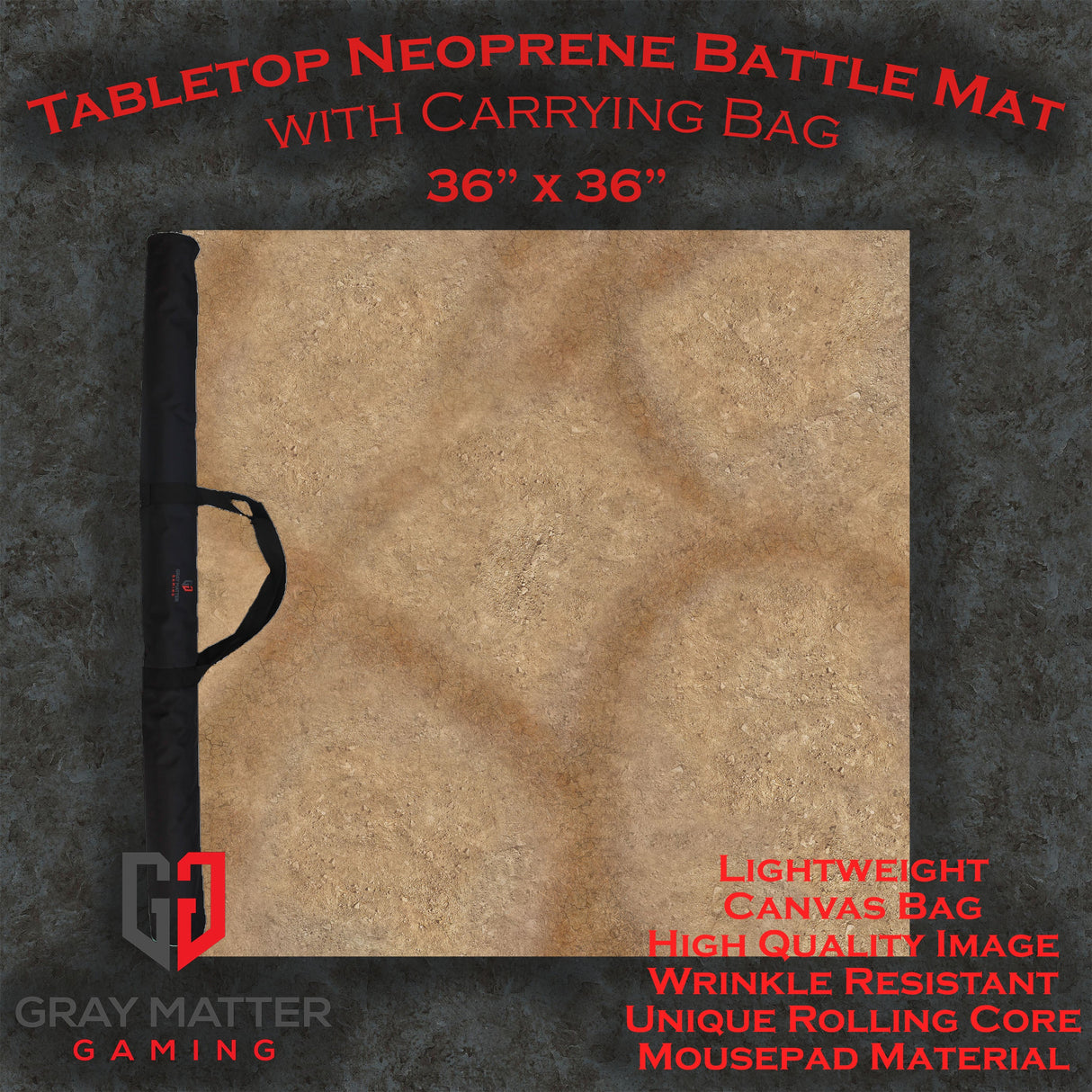 Desert Paths - Neoprene Battle Mat with Bag