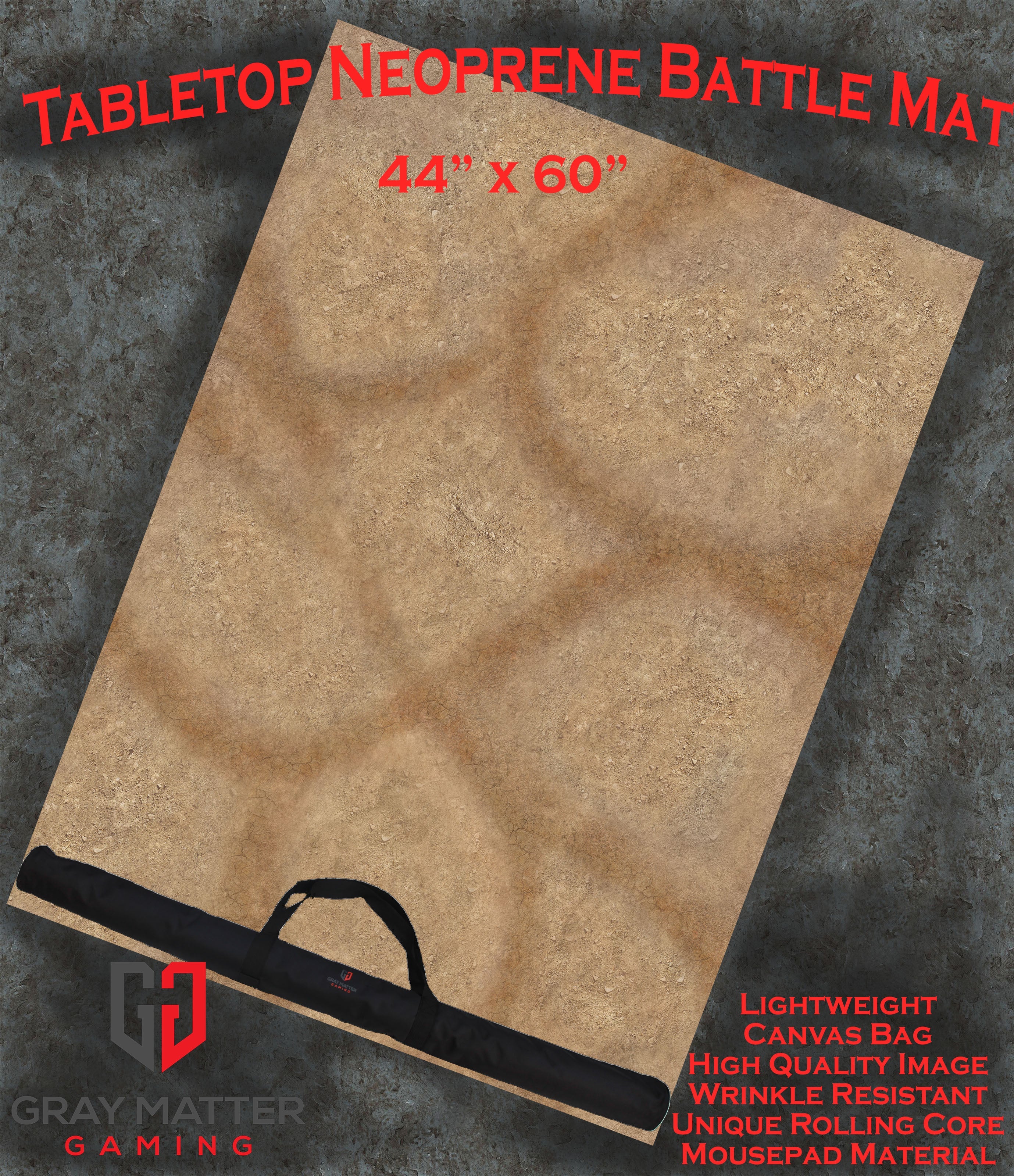 Desert Paths - Neoprene Battle Mat with Bag – Wargame Portal
