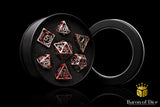 Bloody Dragon Metal RPG Dice - 7 Pieces