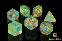 Blue Malachite RPG Dice Set - 7 Pieces