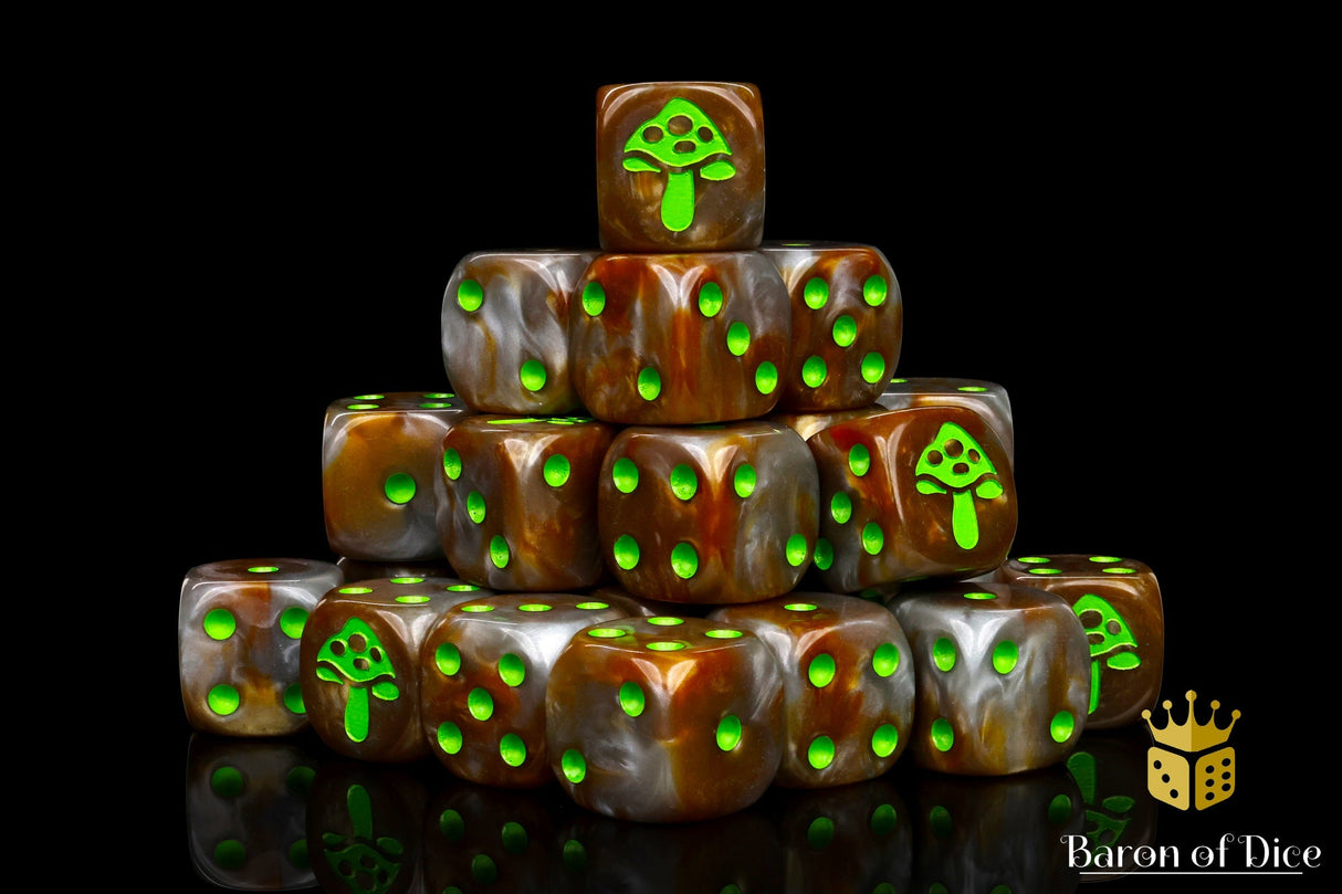 Shroom Dice - Bright Green