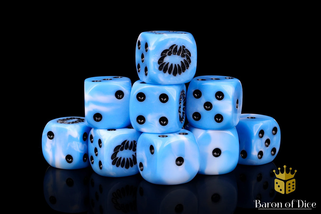 Fanged Maw Dice - Blue Frost