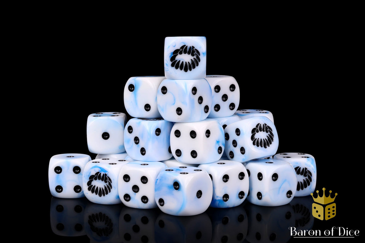 Fanged Maw Dice - White Ice