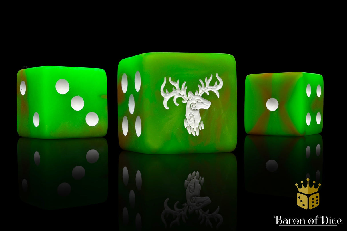 Forest Stag Dice - Green