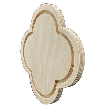 Trekell Gothic Rounded Quatrefoil Floater Panel - Wood Painting Canvas