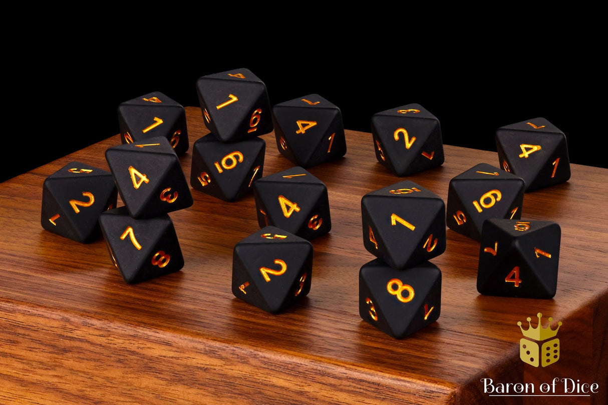 Matte Black D8 Dice