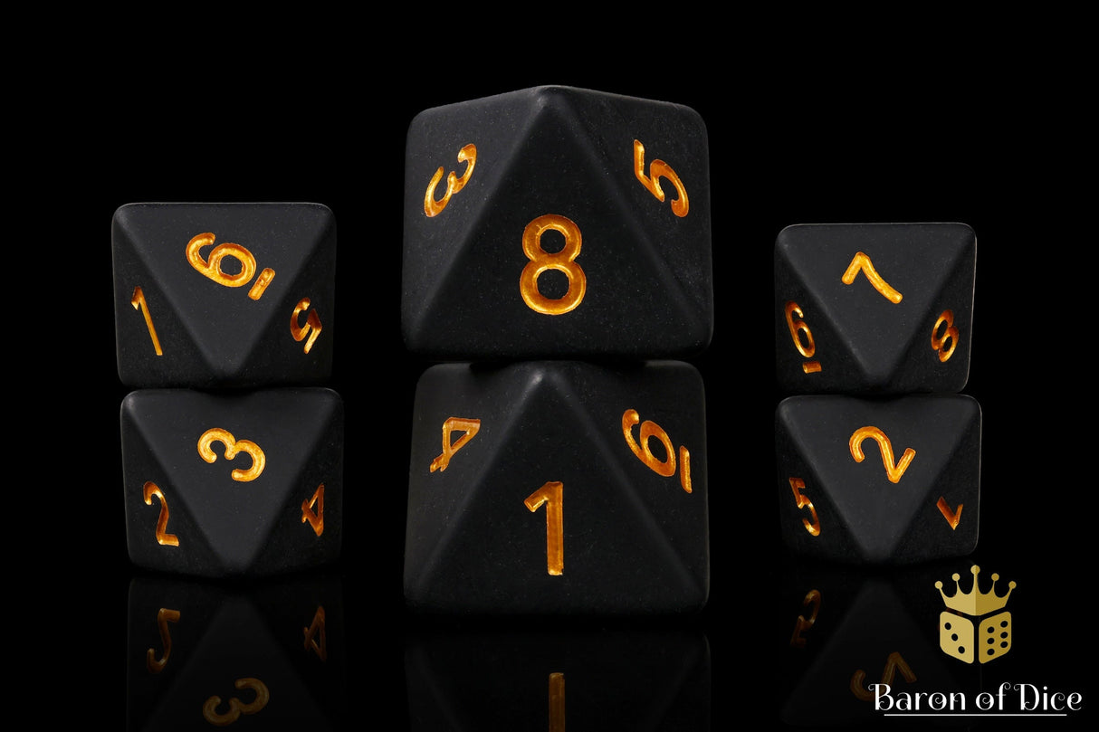 Matte Black D8 Dice