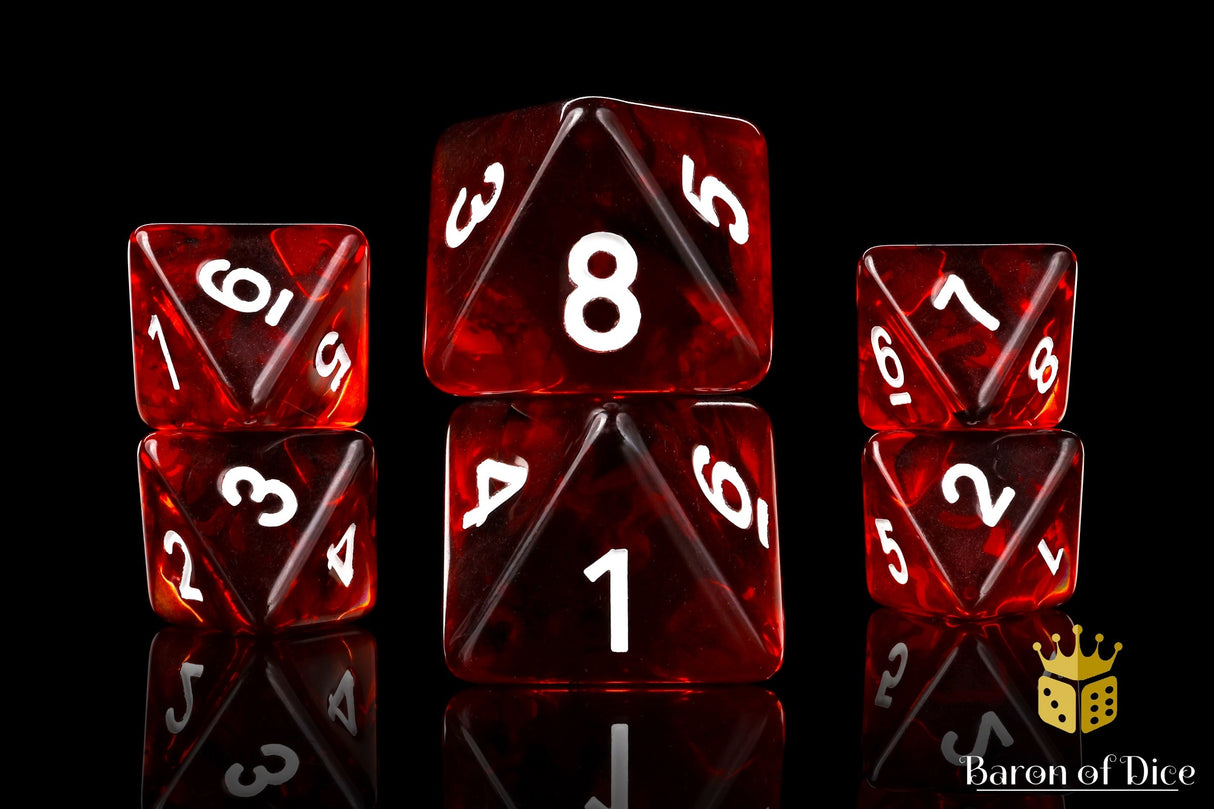 Translucent Blood D8 Dice