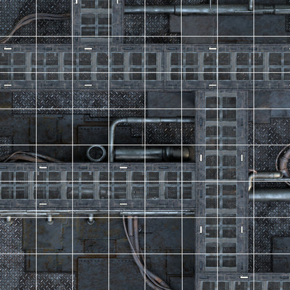 Sci-Fi Skirmish Premium - 24x24 with 3" Grid - Double Sided Neoprene Mat with Bag