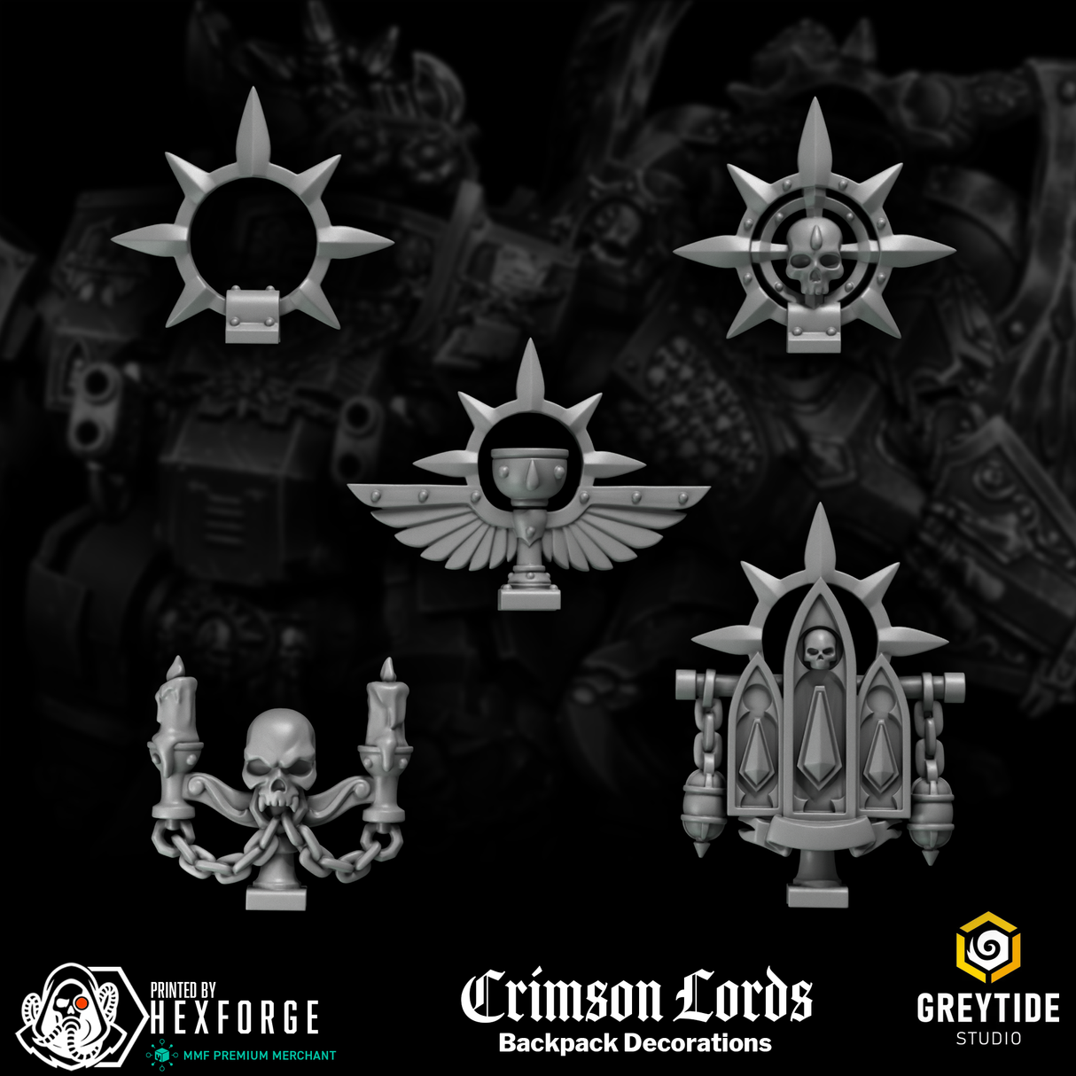 Crimson Lords - Backpack Decorations