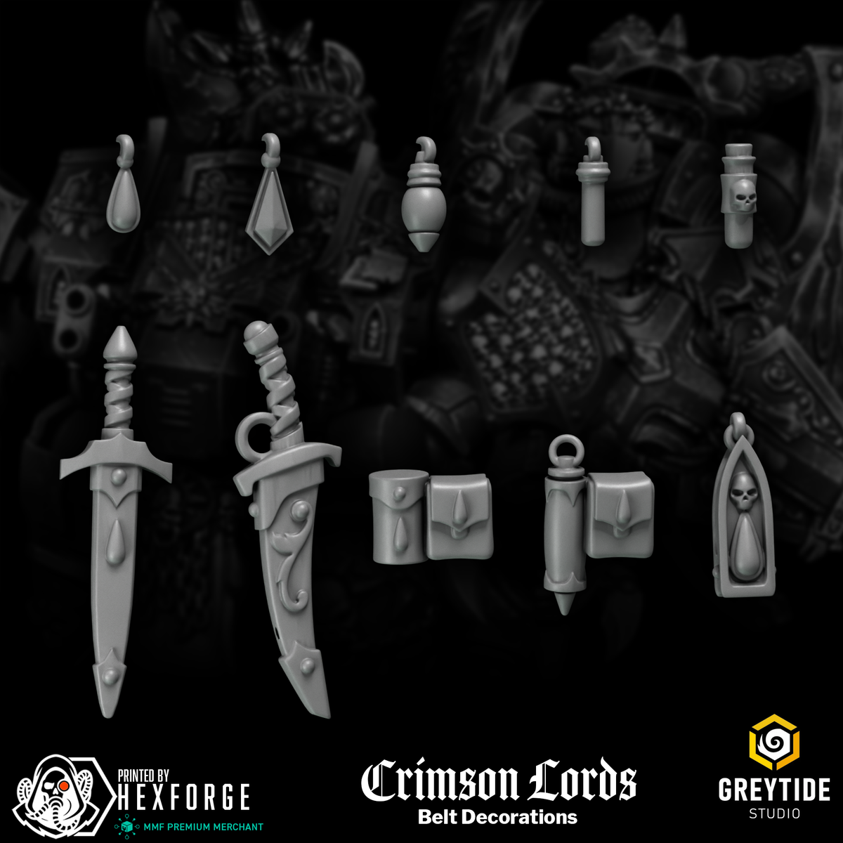 Crimson Lords - Belt Decorations