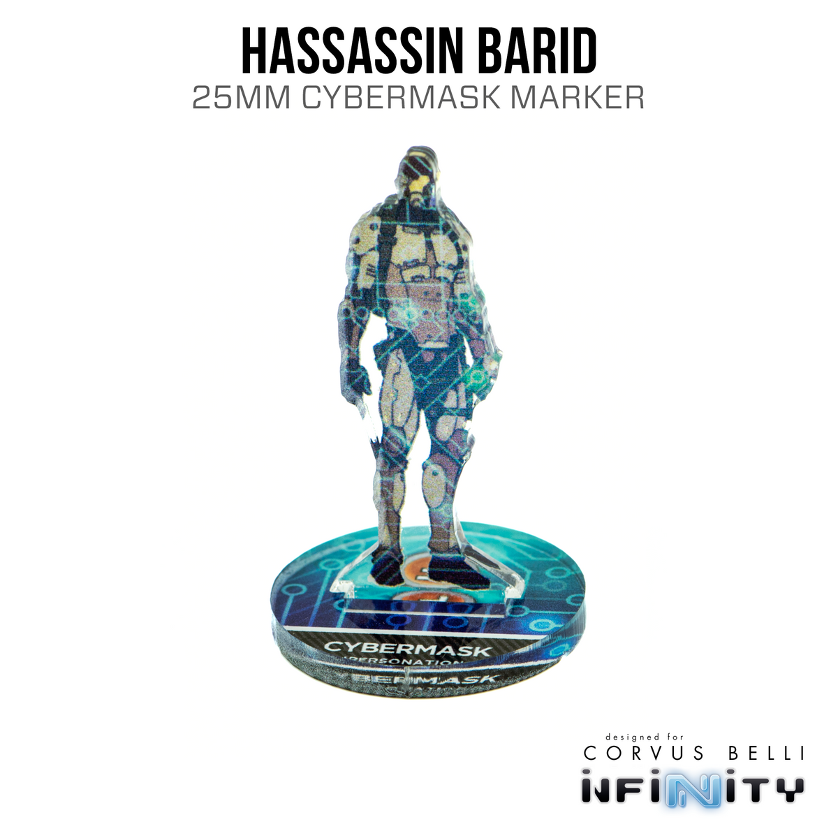 Infinity Barid Infinity 3D Markers: Hassassin Barid (25mm Cybermask) – Wargame Portal