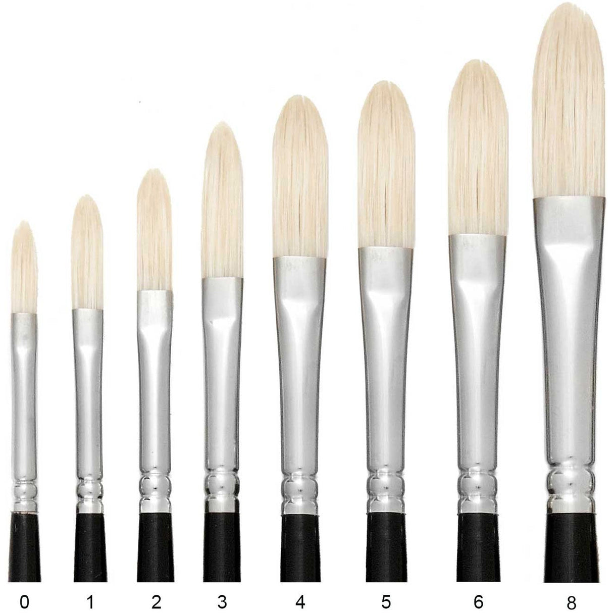 Trekell Hog Bristle Long Handle Artist Brushes for Oil Painting