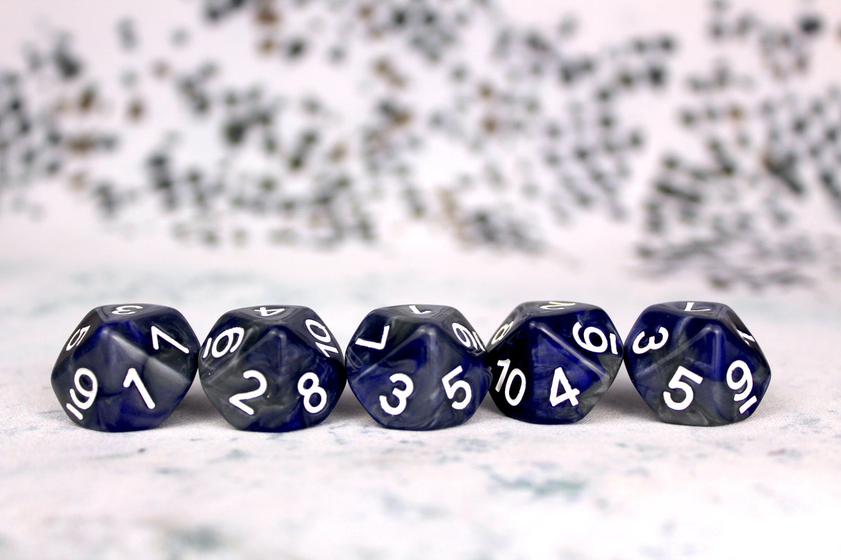 Counter - Blue and Silver D10