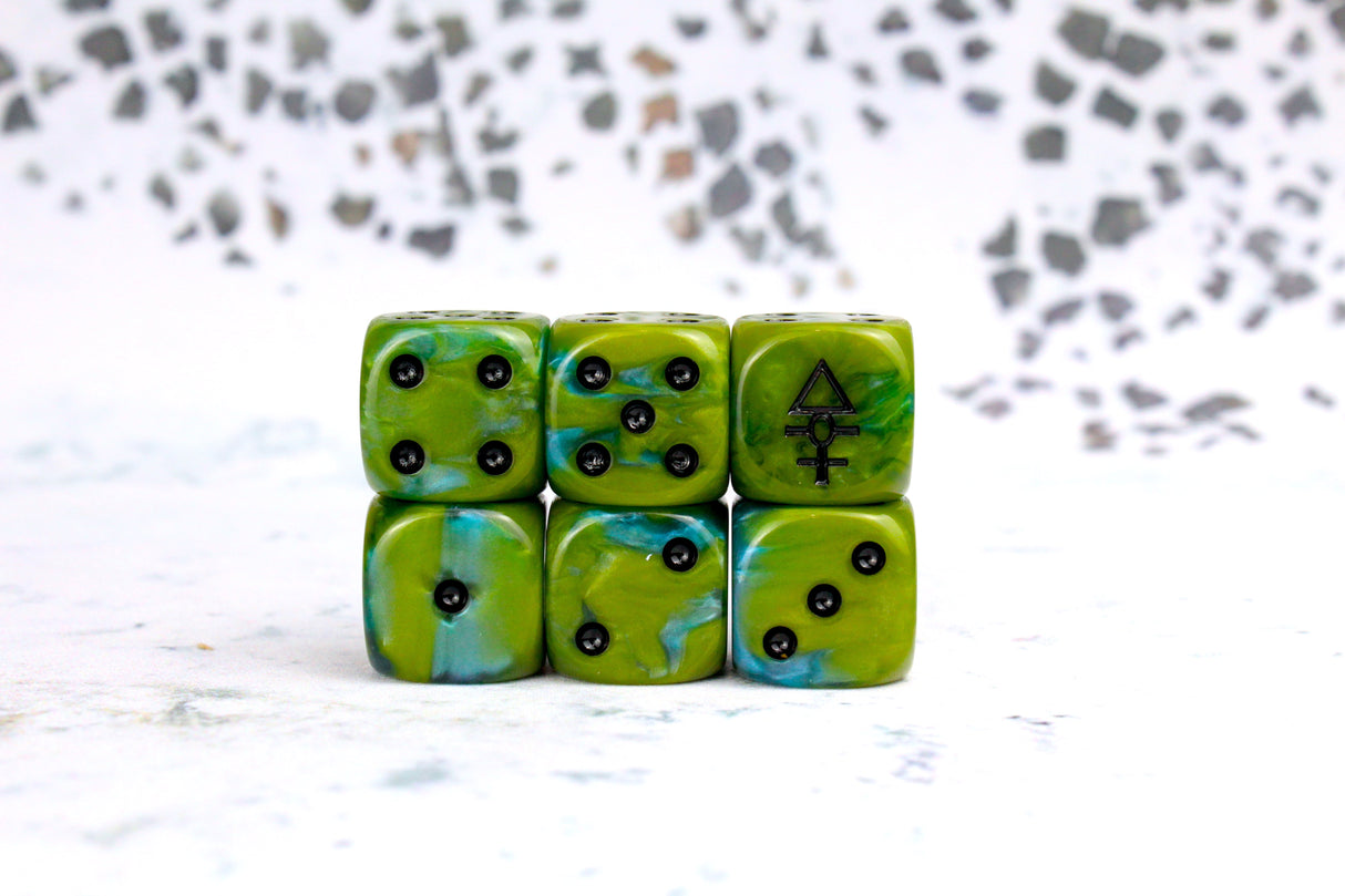 Reclusive Space Elf Dice - Green