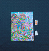 Geometric Pattern Mat 36" x 36" with Bag | Board Game Puzzle Mat