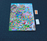 Geometric Pattern Mat 36" x 36" with Bag | Board Game Puzzle Mat