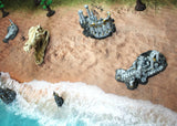 Coastal Shore - Neoprene Battle Mat - Warhammer, AoS, 40K, Team Yankee, MCP, Shatterpoint, Legion, More