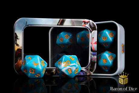 Infinity: PanOceania - Kestrel Colonial Force | Blue - Official Dice Set