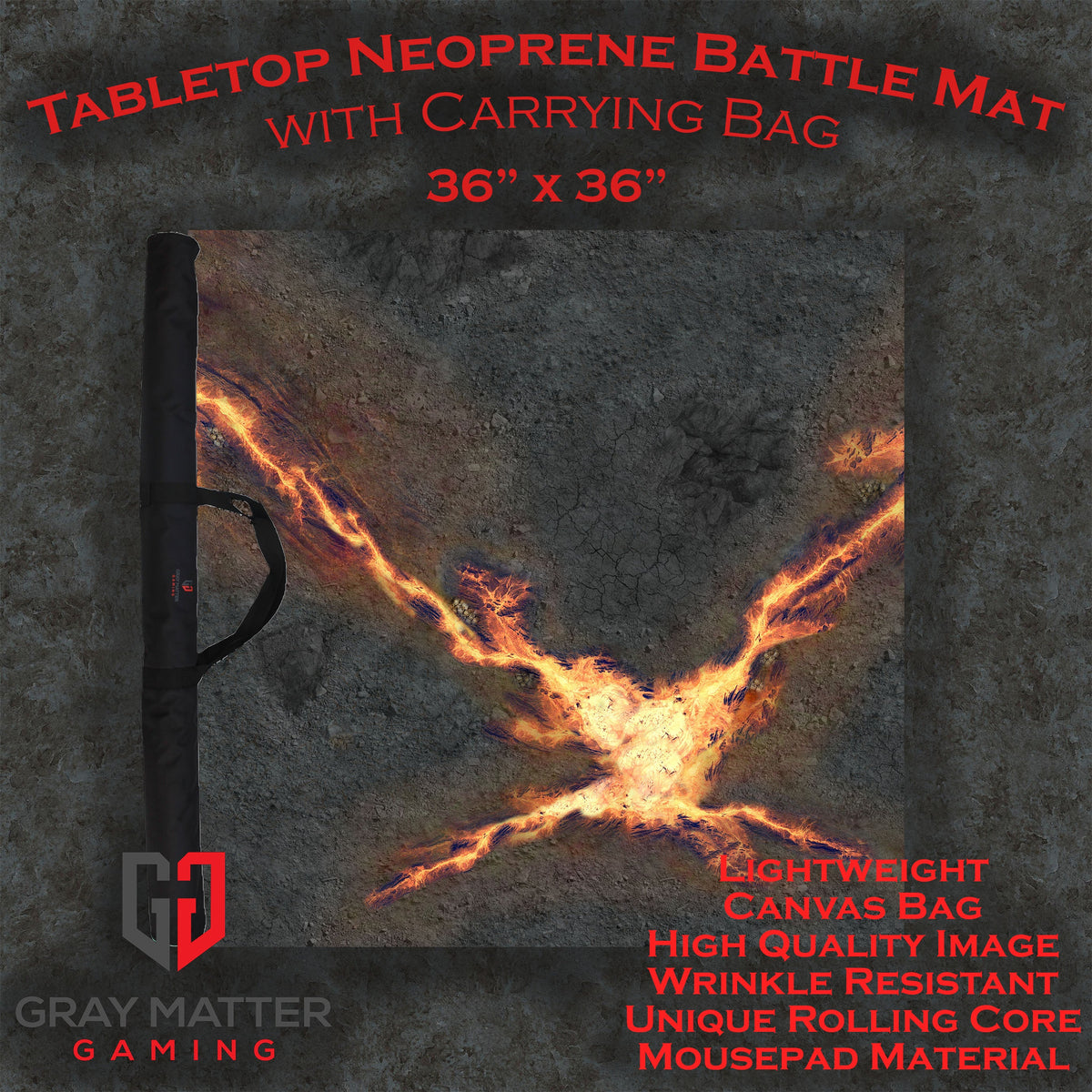 Infernal Steppes - Neoprene Battle Mat with Bag