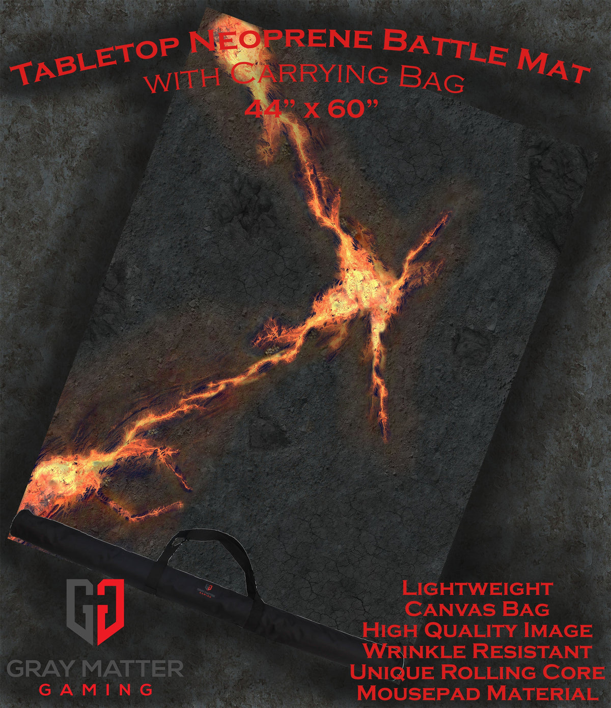 Infernal Steppes - Neoprene Battle Mat with Bag