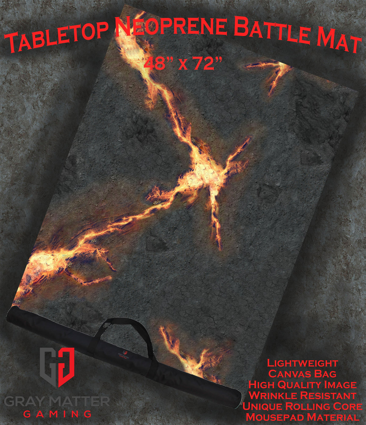 Infernal Steppes - Neoprene Battle Mat with Bag