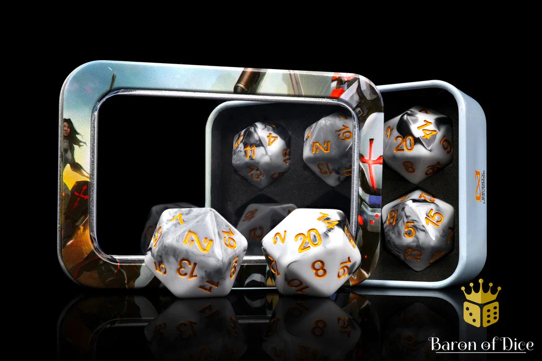 INFINITY: MARBLED GOLD, DICE SET