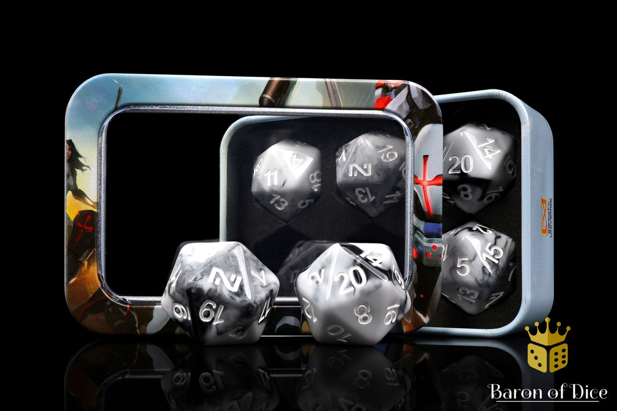 Infinity: N4 Marbled W/ White - Official Dice Set
