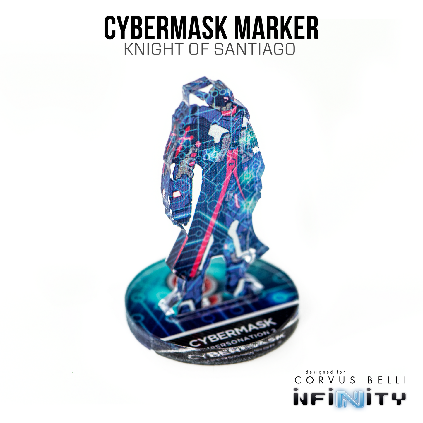 Infinity 3D Markers: Knight of Santiago (25mm Cybermask)