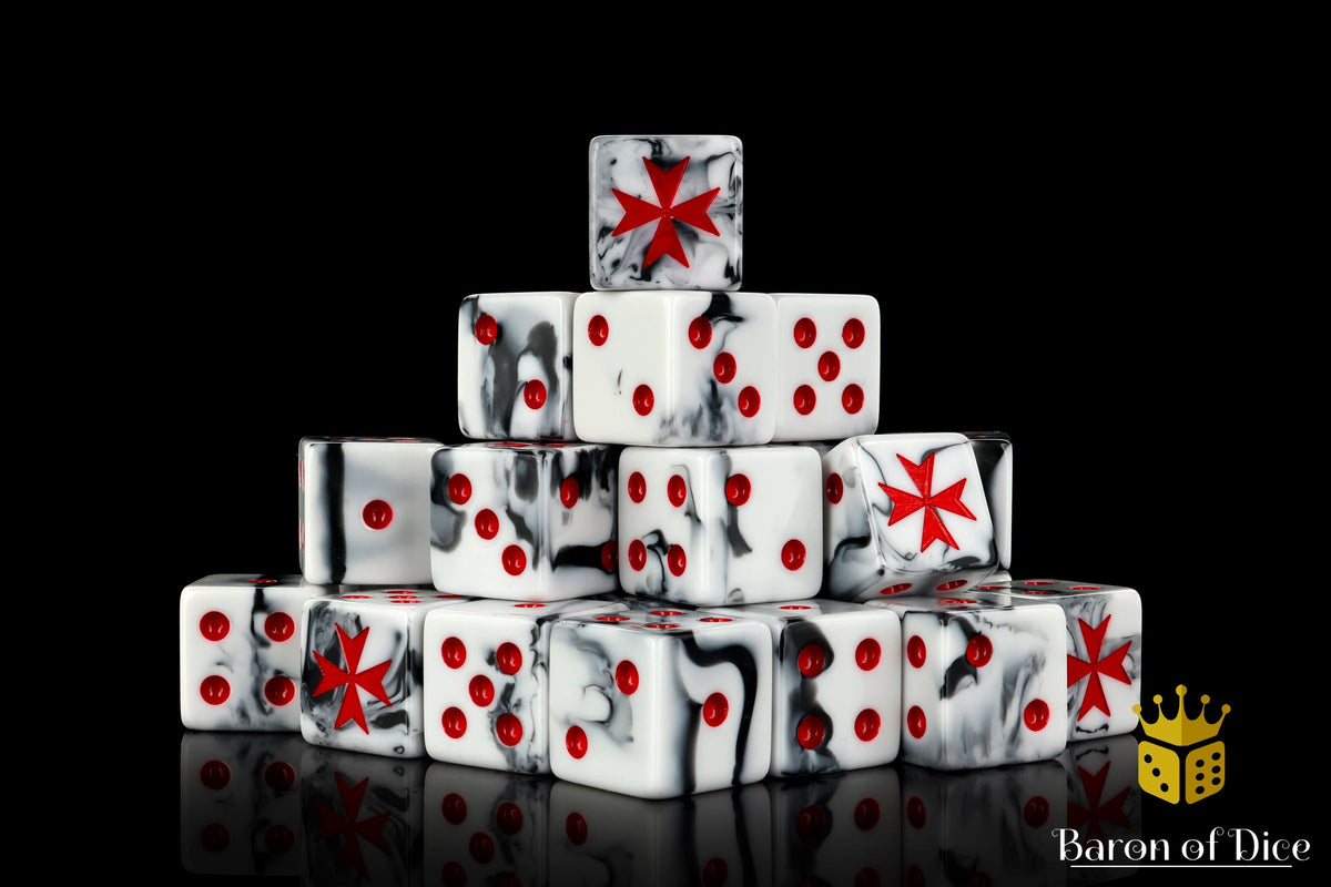 Knight Templar Dice - Red
